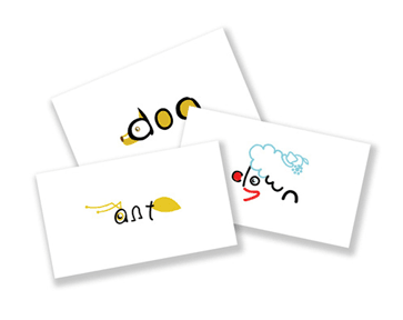 art based early literacy game cards